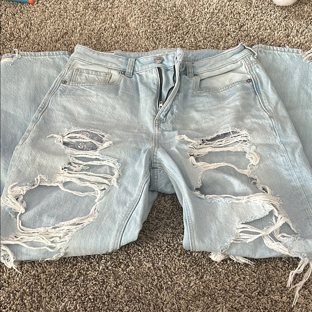 Light Blue Distressed Denim jeans